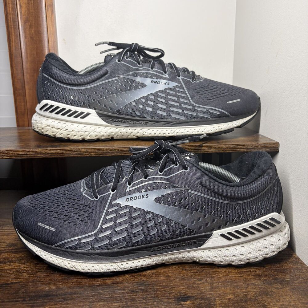 Brooks Adrenaline GTS 21 110349 2E 093 Gray Running Shoes Mens 13 Wide